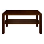Furniture 247 Rechteckiger Couchtisch mit Ablagefläche- Schwarze Eiche (Black Oak)