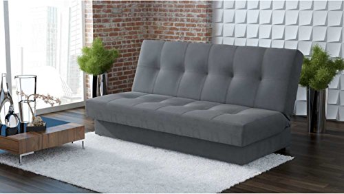 JUSTyou CARO Einzelsofa Sofa Schlafsofa Stoffbezug (BxLxH): 94x200x90 cm Grau