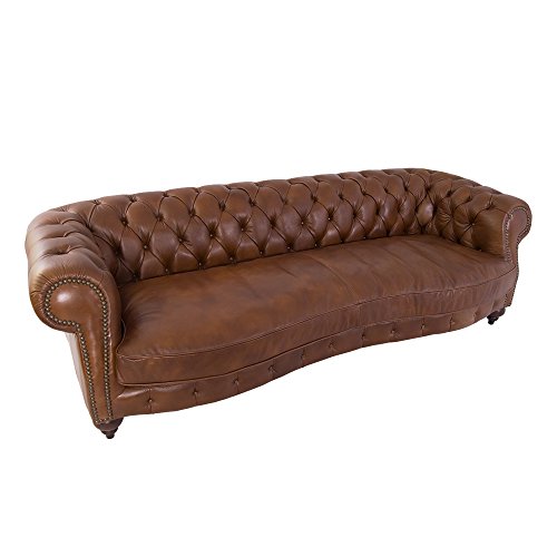 Ledersofa Castlefield Sofa 3,5-Sitzer Whisky Brown Chesterfield-Stil Sofa