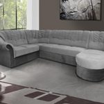 mb-moebel Ecksofa mit Schlaffunktion Eckcouch Sofa Couch mit Bettkästen L -Form Polsterecke Grau Frio 2 (Ecksofa Links)