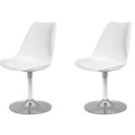 Tenzo 2er- Set Stühle, Kunststoff, Weiss, 51 x 48,5 x 83 cm