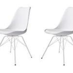 Tenzo 3336-801 Tequila 4er-Set Designer Stühle Porgy Plastik weiß / weiß, 54 x 48,5 x 82,5 cm