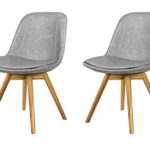 tenzo 2er- Set Stühle, Holz, Grau, 54 x 47 x 80 cm