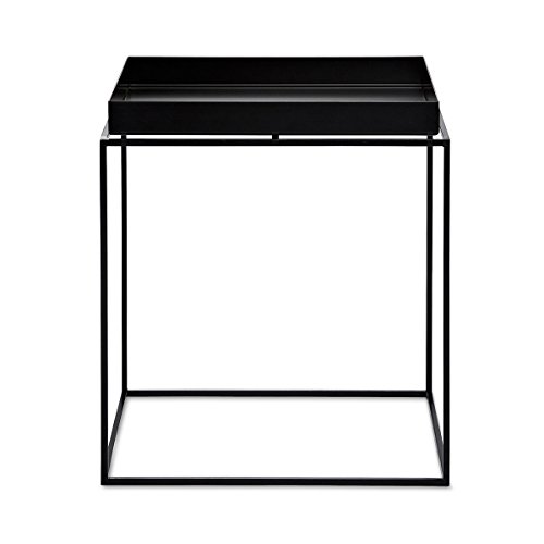 HAY Couchtisch Tray Table - medium square - schwarz, 40 x 40 x 40 Metall Pulverbeschichtet, Couchtisch - Beistelltisch