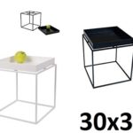 HAY Tray Table - small - weiß, Metall Pulverbeschichtet, Couchtisch - Beistelltisch, 30x30xh34