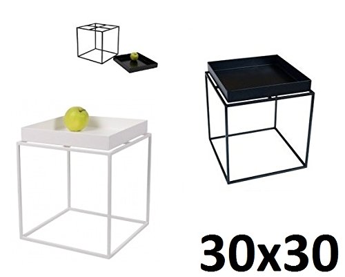 HAY Tray Table - small - weiß, Metall Pulverbeschichtet, Couchtisch - Beistelltisch, 30x30xh34