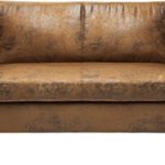 Kare Canapee 2-Sitzer Vintage Econo, 77566, moderne 2er Lounge Couch im Vintage-Design, Kunstleder, braun (H/B/T) 73x160x79cm