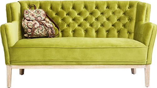 Kare Design Coffee Shop 2-Sitzer Sofa, Polstersofa, Zweisitzer Couch, Polstercouch mit Armlehnen, Retro, Grün, (H/B/T) 76,5x150x82cm