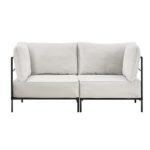 [en.casa] Individuell integrierbares Sofa Sandfarben - 2-Sitzer - Wohnlandschaft - Bestehend aus 2 Gestellen und Bequemen Polsterkissen - Textil