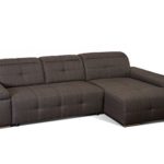 CAVADORE Ecksofa Mistrel mit Longchair XL rechts /XXL-Sofa mit aufwendiger Steppung und modernem Design/ 273 x 77 x 173 / Braun-Schwarz