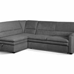 CAVADORE Ecksofa Pisoo / Kleine Eck-Couch mit Federkern / Ottomane links / 245 x 89 x 161 / Mikrofaser Grau