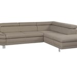 Cavadore Ecksofa Marool / Großes Sofa mit Kopfteilverstellung und Ottomanen rechts / Modernes Design / Maße: 283 x 79 x 229 cm (BxHxT) / Farbe: Braun