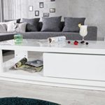DuNord Design couchtisch weiß hochglanz modern Sofatisch TREND 120cm weiss Tisch Lounge Möbel